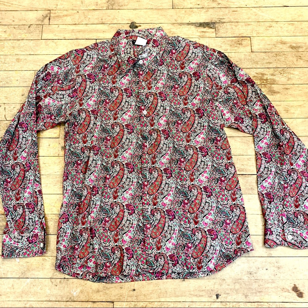 AGNES B Homme Paisley Print Shirt Made in France